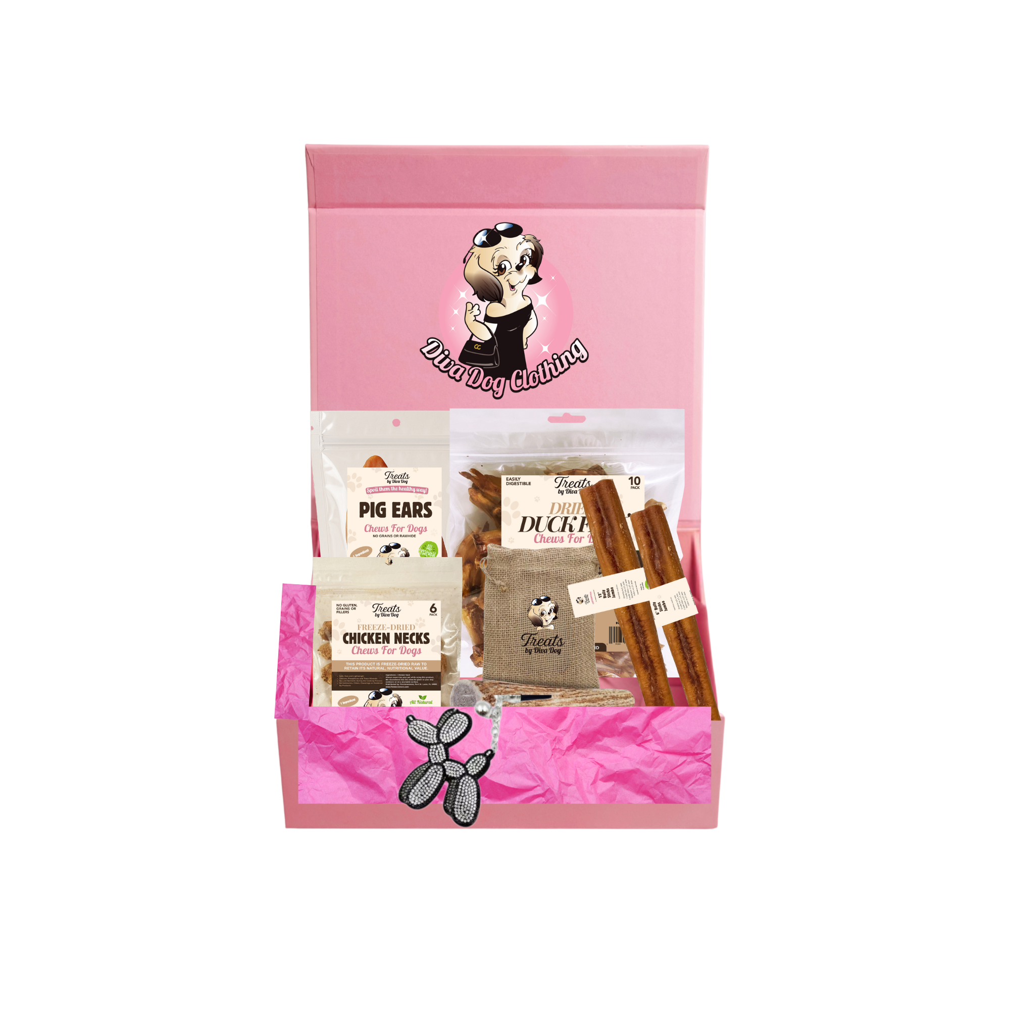 Treats By Diva Dog all Natural 1 Ingredient 8 Piece Diva Bundle