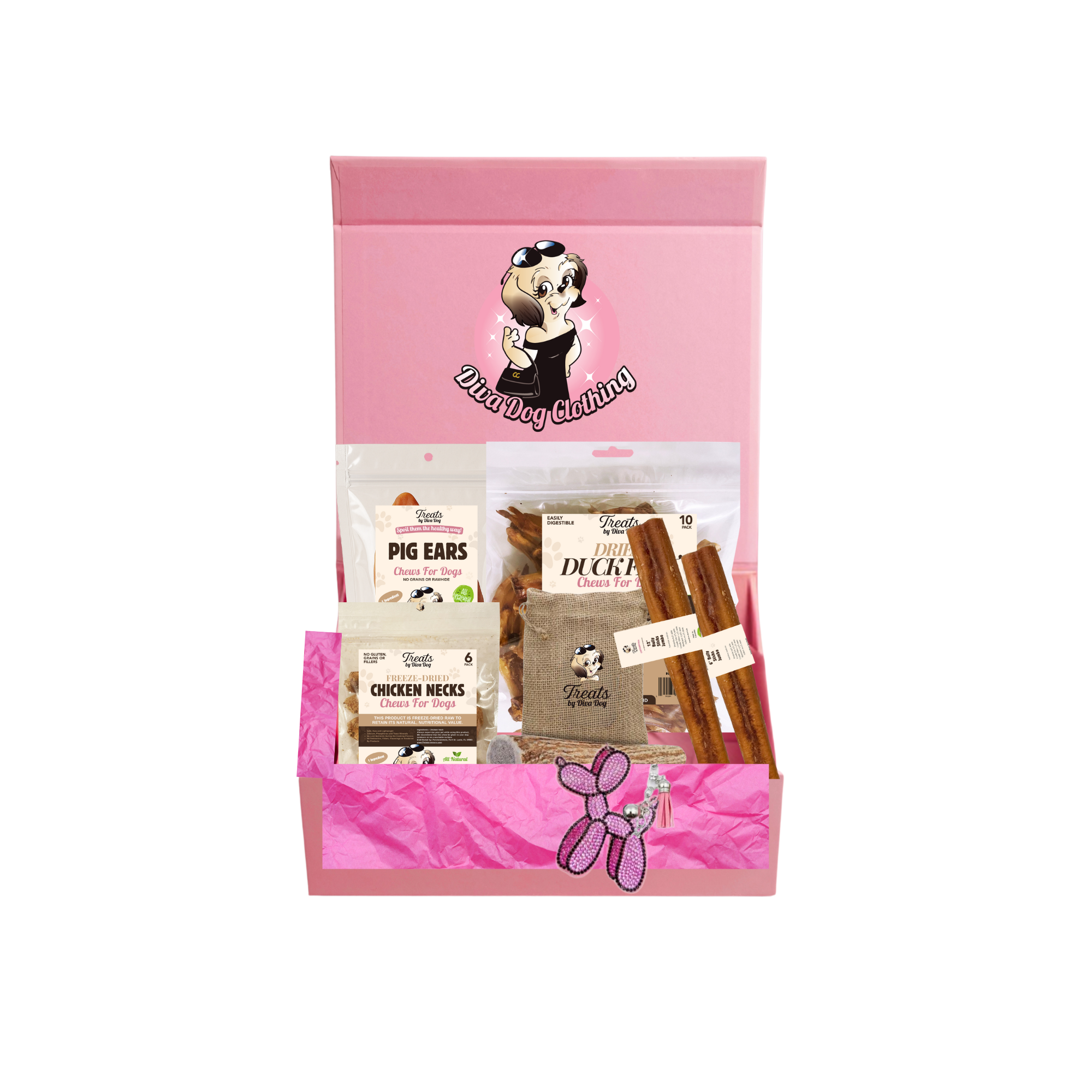 Treats By Diva Dog all Natural 1 Ingredient 8 Piece Diva Bundle