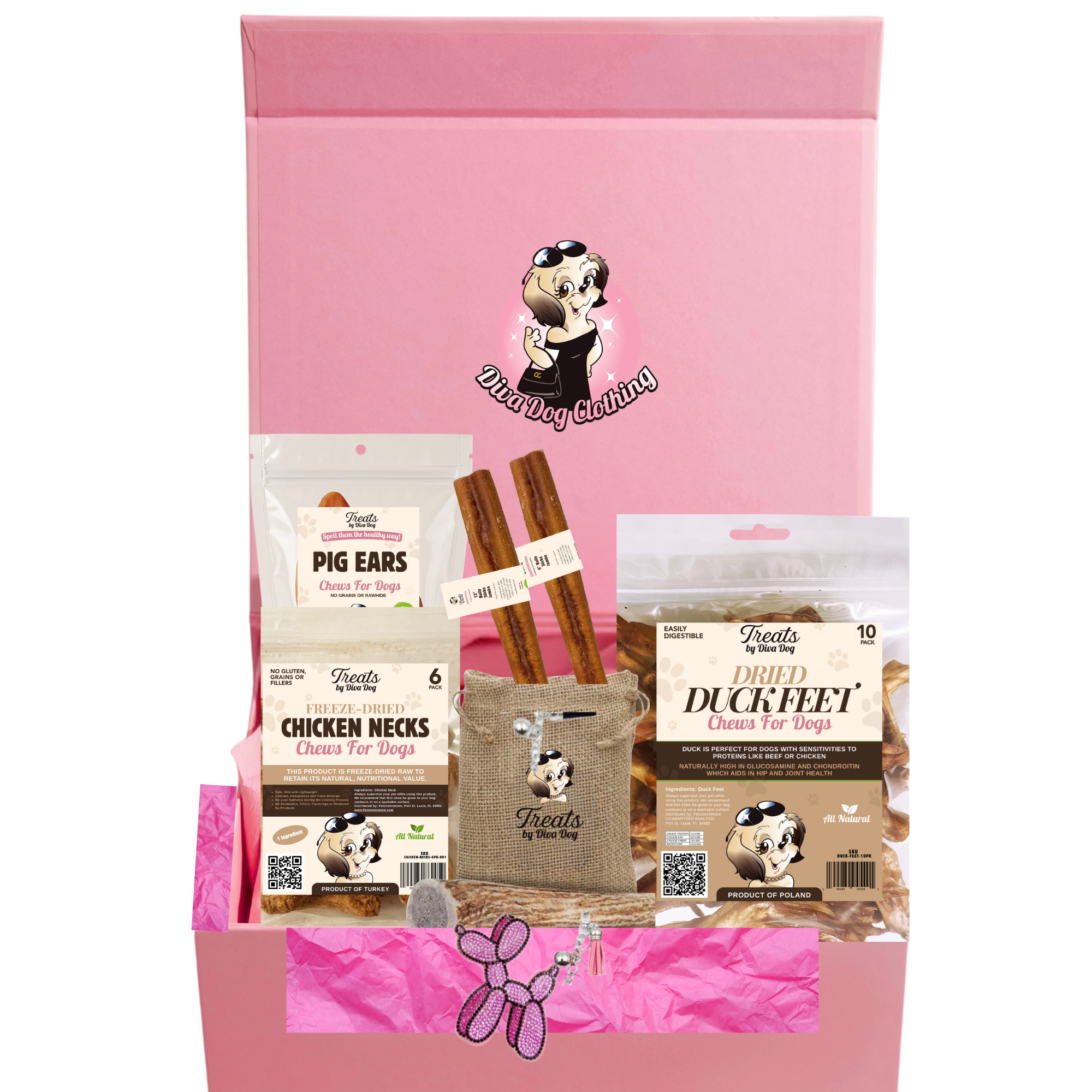 Treats By Diva Dog all Natural Bundle 1 Ingredient 8 Piece Diva Bundle